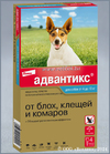 Адвантикс 100 для собак весом от 4 до 10 кг, уп. 4 пипетки