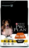 Проплан для собак с Избыточным весом (Pro Plan All Sizes Adult Light/Sterilised OPTIWEIGHT 9994), Курица с Рисом, уп. 3 кг