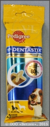 Дента Стик Косточка для очищения зубов собак от 10 кг (Pedigree Denta Stix), уп. 77 г
