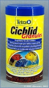 Тетра Корм в гранулах для всех видов цихлид (Tetra Cichlid Granules арт. 146594), банка 225 г (500 мл)