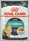 Роял Канин для кошек, Профилактика образования волосяных комочков, Кусочки в Соусе (Royal Canin Hairball Care 800001), пауч уп. 85 г