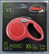 Поводок- рулетка FLEXI NEW Classic ремен. XS (до 12 кг), 3 м. (красный 023105)