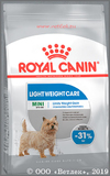 Роял Канин для собак мелких пород от 10 месяцев склонных к полноте (356120 Royal Canin Light Weight Care Mini), уп. 3 кг