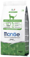 Монж Корм для взрослых кошек (Monge Natural Superpremium Monoprotein Rabbit) только кролик, уп. 1,5