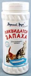 Верный Друг, Ликвидатор запаха (дезодоратор) для кошачьего туалета, фл. 500 г