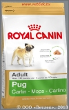Роял Канин Корм для собак породы Мопс от 10 месяцев и старше (Royal Canin Pug Adult 173015), уп. 1,5 кг