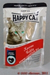 Хэппи Кэт Нежные кусочки в соусе (Happy cat Premium), Кролик уп. (пауч). 100 г